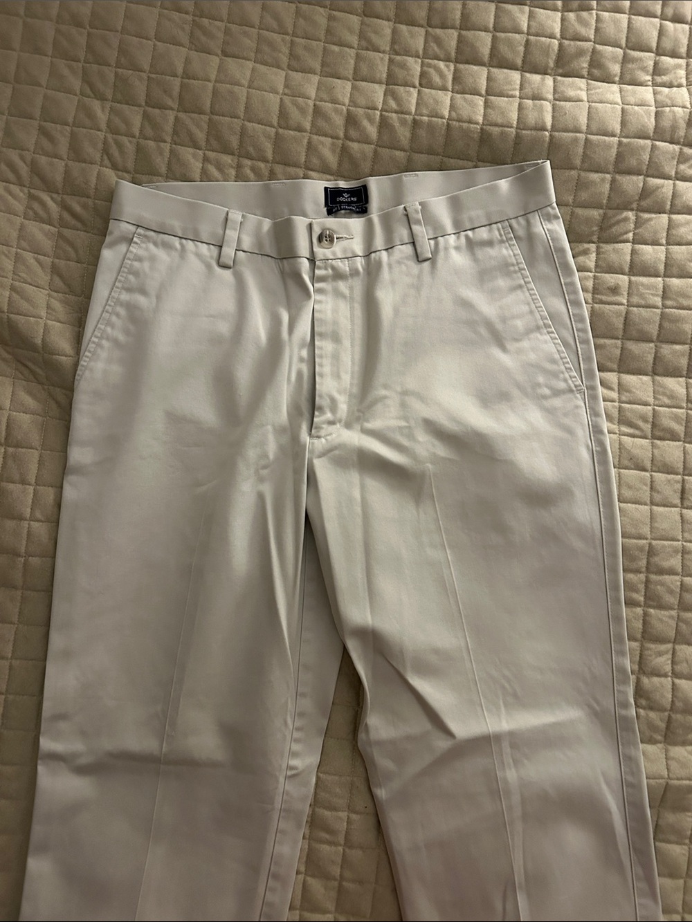 Dockers Cream Chinos - Classic Flat Front